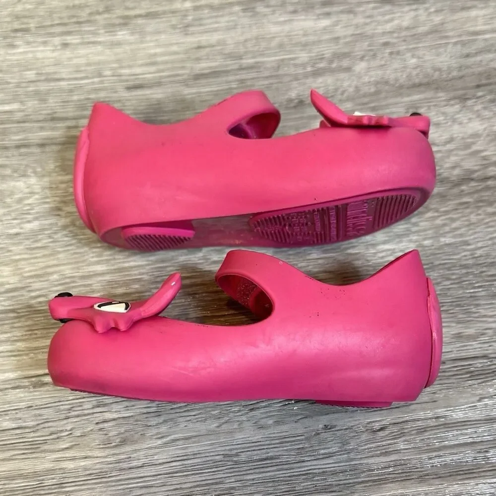 Mini Melissa Ultragirl Flats Mary Jane Shoes Toddler Girls Size 5 Pink Fox